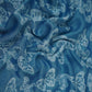 Sky Blue Batik Print Modal Satin Fabric EEG-32479