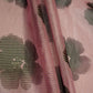 Pink floral with stripes print Organza Fabric VP-32014