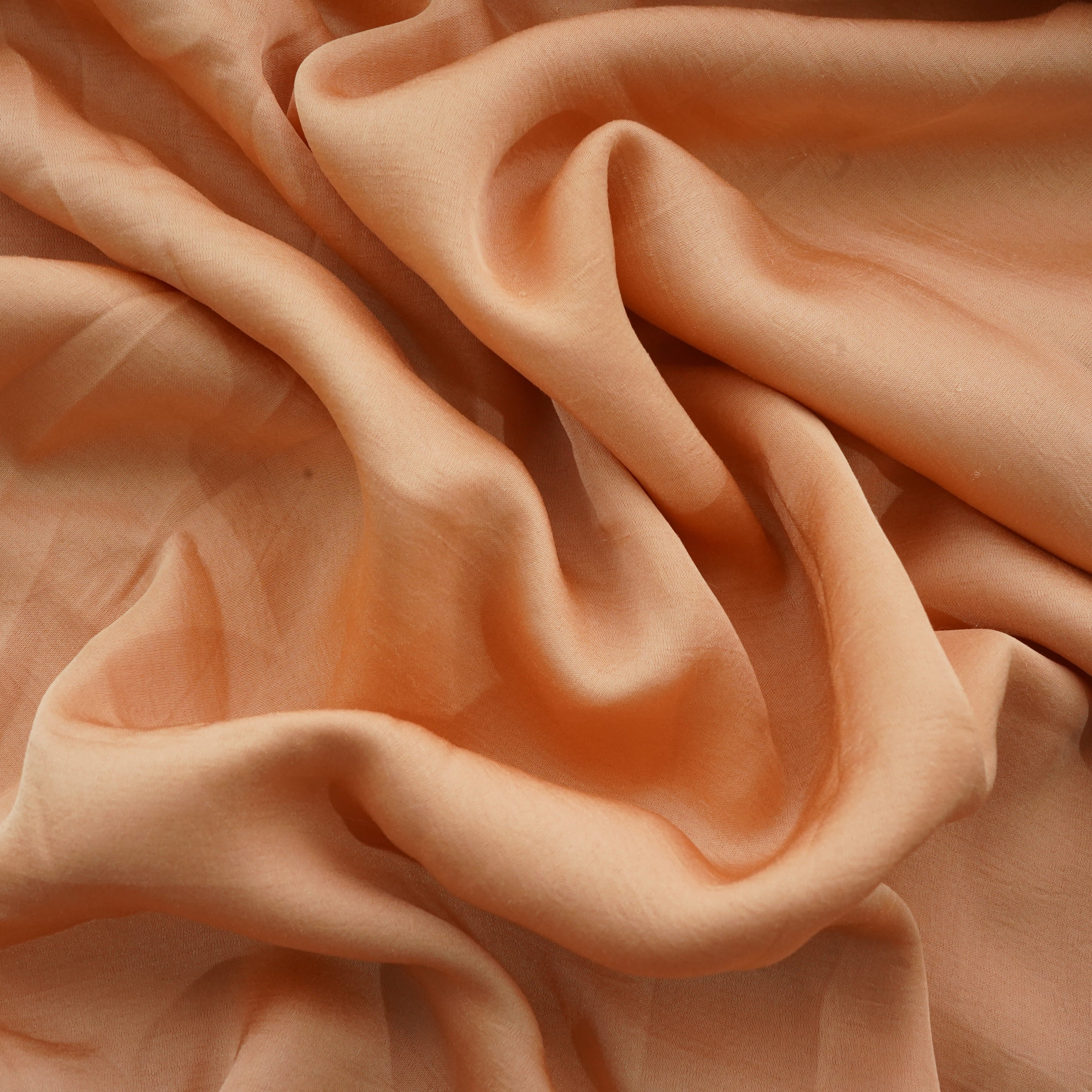 Light Orange Solid Bemberg Silk Fabric 16036
