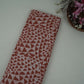 Rust Brown Geometrical Batik Print Modal Satin Fabric EEG-32474