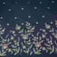 Dark Blue Floral Thread Embroidery Denim Fabric GPF-32686