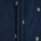 Dark Blue Floral Thread Embroidery Denim Fabric GPF-32686