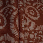 Rust Brown Abstract Batik Print Modal Satin Fabric EEG-32476
