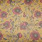 Yellow floral with stripes print Organza Fabric VP-32016