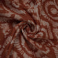 Rust Brown Abstract Batik Print Modal Satin Fabric EEG-32476
