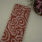 Rust Brown Abstract Batik Print Modal Satin Fabric EEG-32476