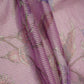 Purple floral with stripes print Organza Fabric VP-32018