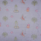 Lavender Temple Embroidery Chanderi Fabric DC-30564