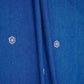 Blue Floral Thread Embroidery Denim Fabric GPF-32687