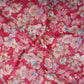 Red Floral Print Cotton Linen Fabric RT-30914