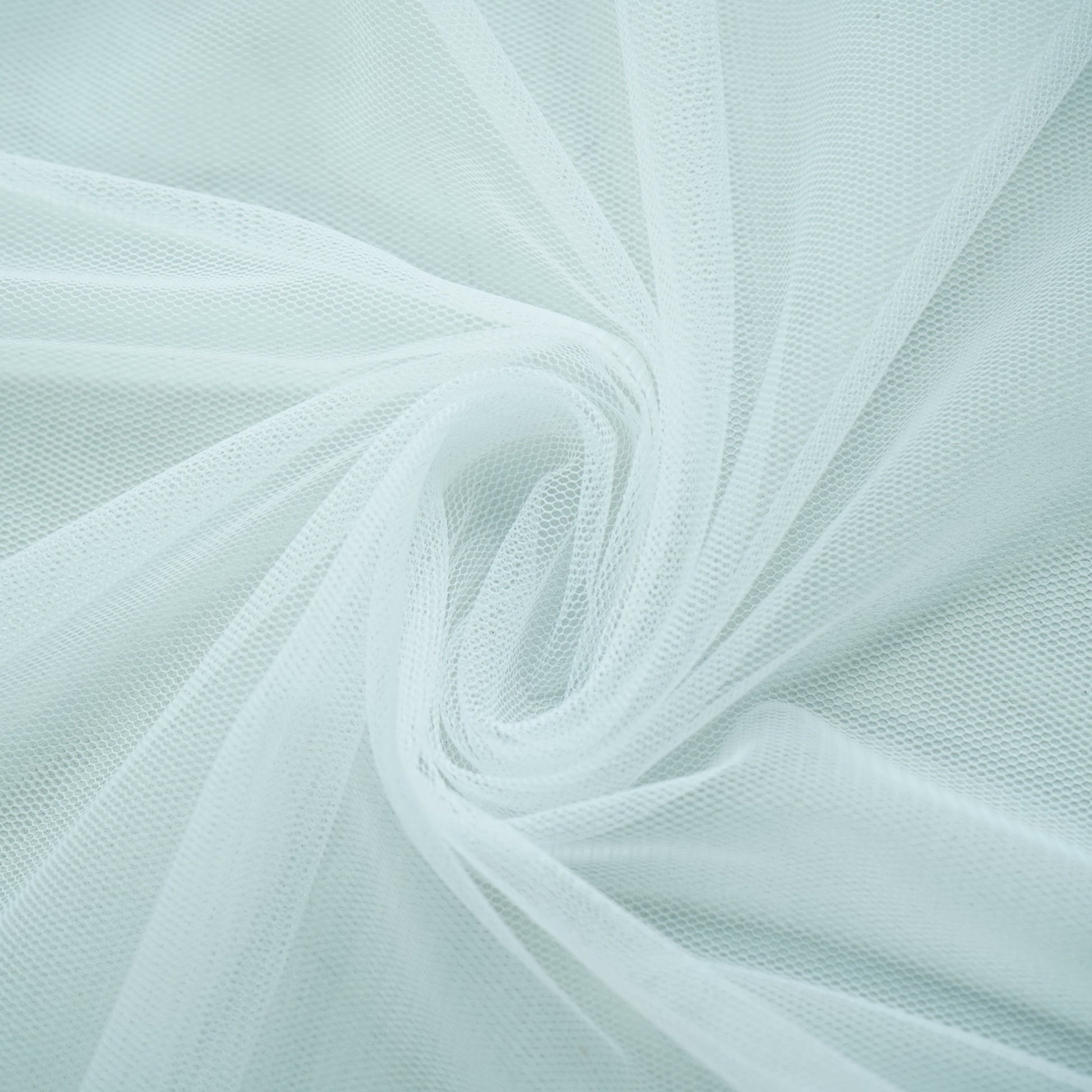 White soilid Dyeable Maharani Net fabric White Dyeable Maharani Net