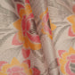 Grey floral with stripes print Organza Fabric VP-32009