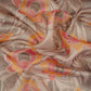 Grey floral with stripes print Organza Fabric VP-32009