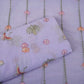 Lavender Temple Embroidery Chanderi Fabric DC-30564