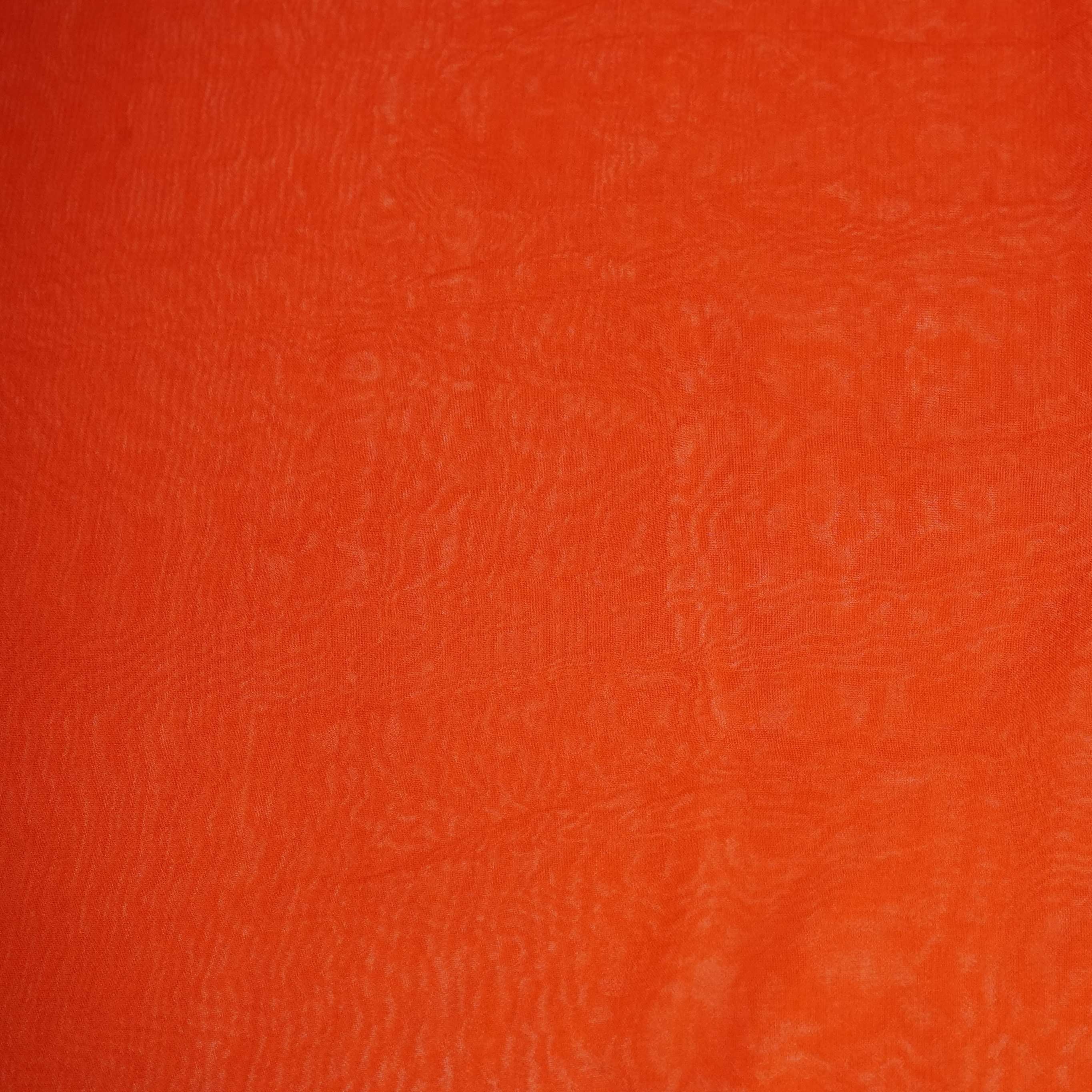Rust Orange Solid Royal Georgette Fabric MKR-14