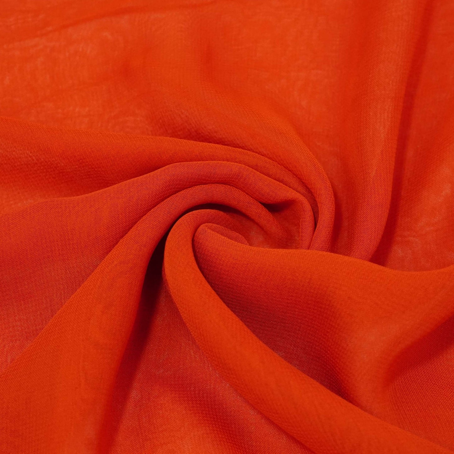 Rust Orange Solid Royal Georgette Fabric MKR-14