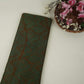 Dark Green Abstract Batik Print Modal Satin Fabric EEG-32486