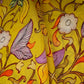 Lime Green Kalamkari Print Pure 70gm Chanderi Fabric VF-30894 - TradeUNO