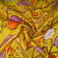 Lime Green Kalamkari Print Pure 70gm Chanderi Fabric VF-30894 - TradeUNO