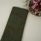 Dark Green Batik Print Modal Satin Fabric EEG-32487