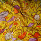 Lime Green Kalamkari Print Pure 70gm Chanderi Fabric VF-30894 - TradeUNO