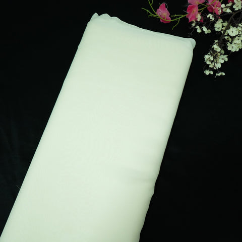 Off White Solid Royal Georgette Fabric MKR-04