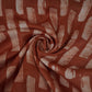 Rust Brown Handblock Batik Print Modal Satin Fabric EEG-32472