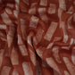 Rust Brown Handblock Batik Print Modal Satin Fabric EEG-32472