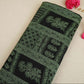Black Mughal Print Pure 70gm Chanderi Fabric SN-30521