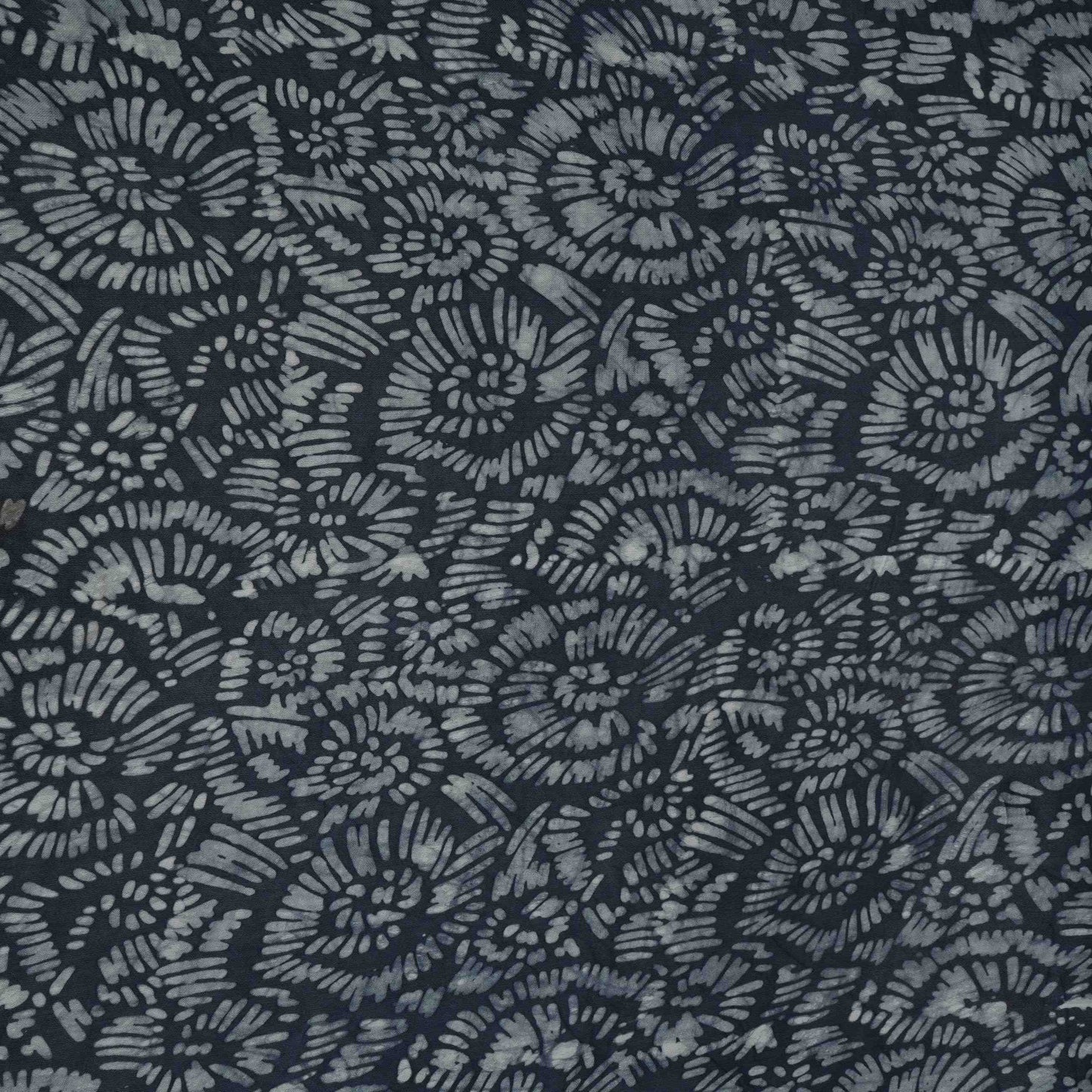 Indigo Blue Batik Print Modal Satin Fabric EEG-32463