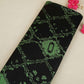 Black Shibori Print Pure 70gm Chanderi Fabric SN-30538