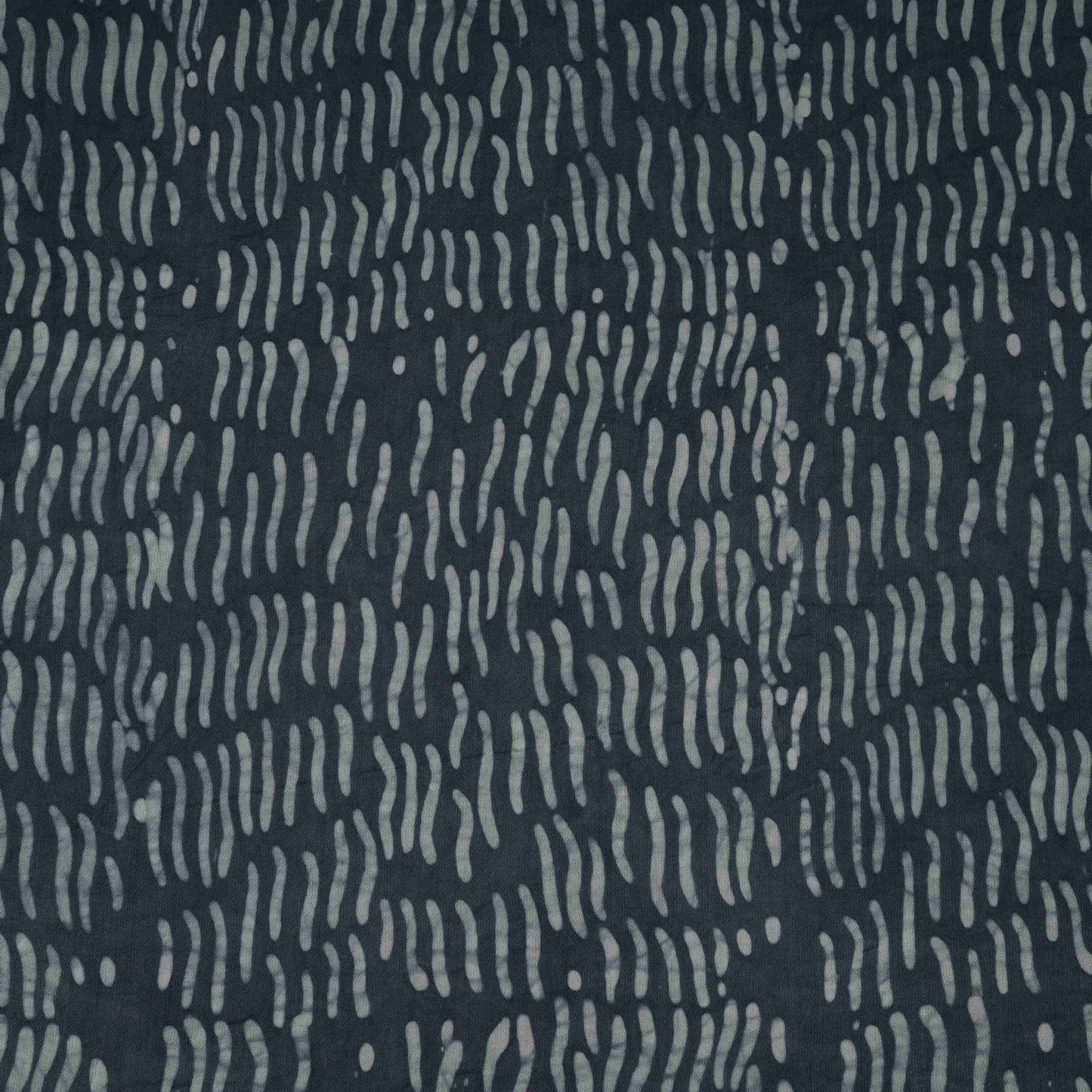 Indigo Abstract Batik Print Modal Satin Fabric EEG-32491