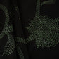 Black Floral Print Pure 70gm Chanderi Fabric SN-30522