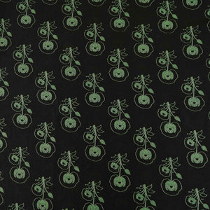 Black Floral Print Pure 70gm Chanderi Fabric SN-30539 - TradeUNO