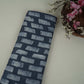 Indigo Blue Block Batik Print Modal Satin Fabric EEG-32490