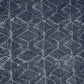 Indigo Blue Abstract Batik Print Modal Satin Fabric EEG-32484