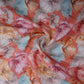Salmon Pink Floral Print Cotton Linen Fabric RT-30906