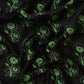 Black Floral Print Pure 70gm Chanderi Fabric SN-30539
