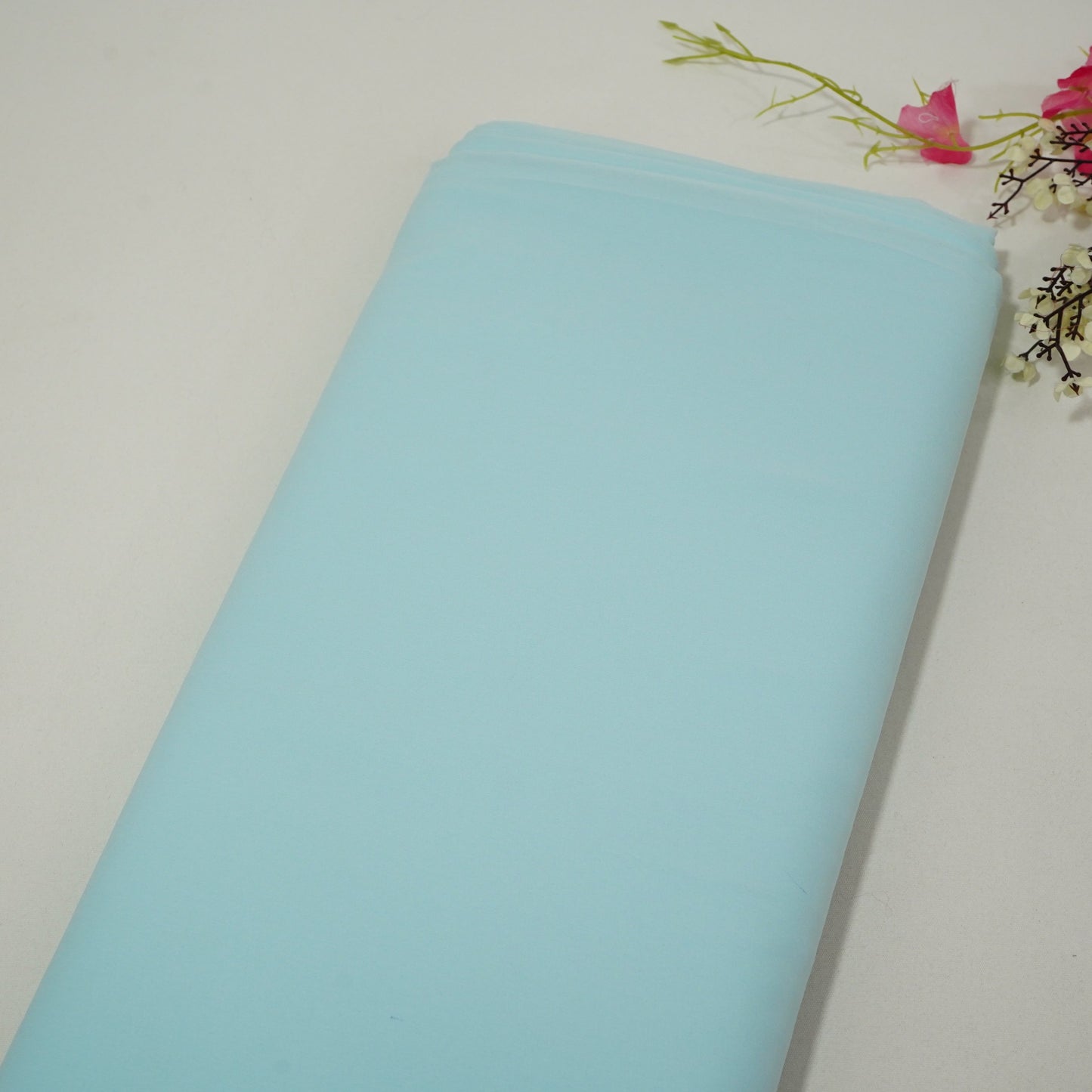 Sky Blue Solid Royal Georgette Fabric MKR-20