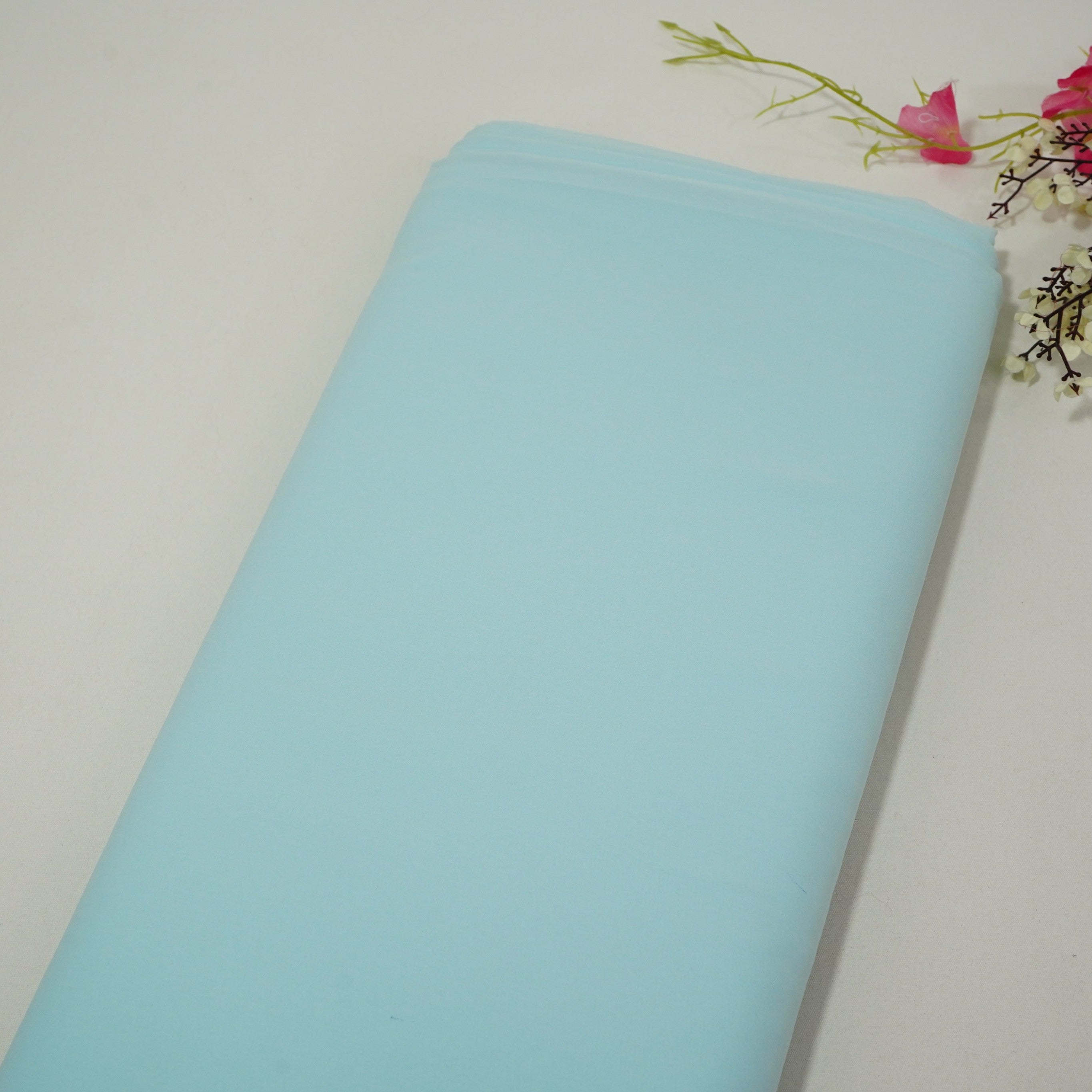 Sky Blue Solid Royal Georgette Fabric MKR-20
