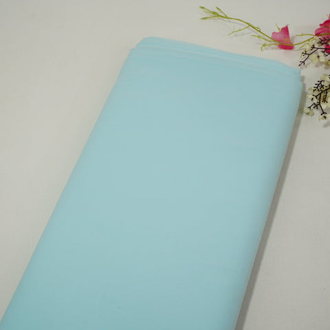 Sky Blue Solid Royal Georgette Fabric MKR-20