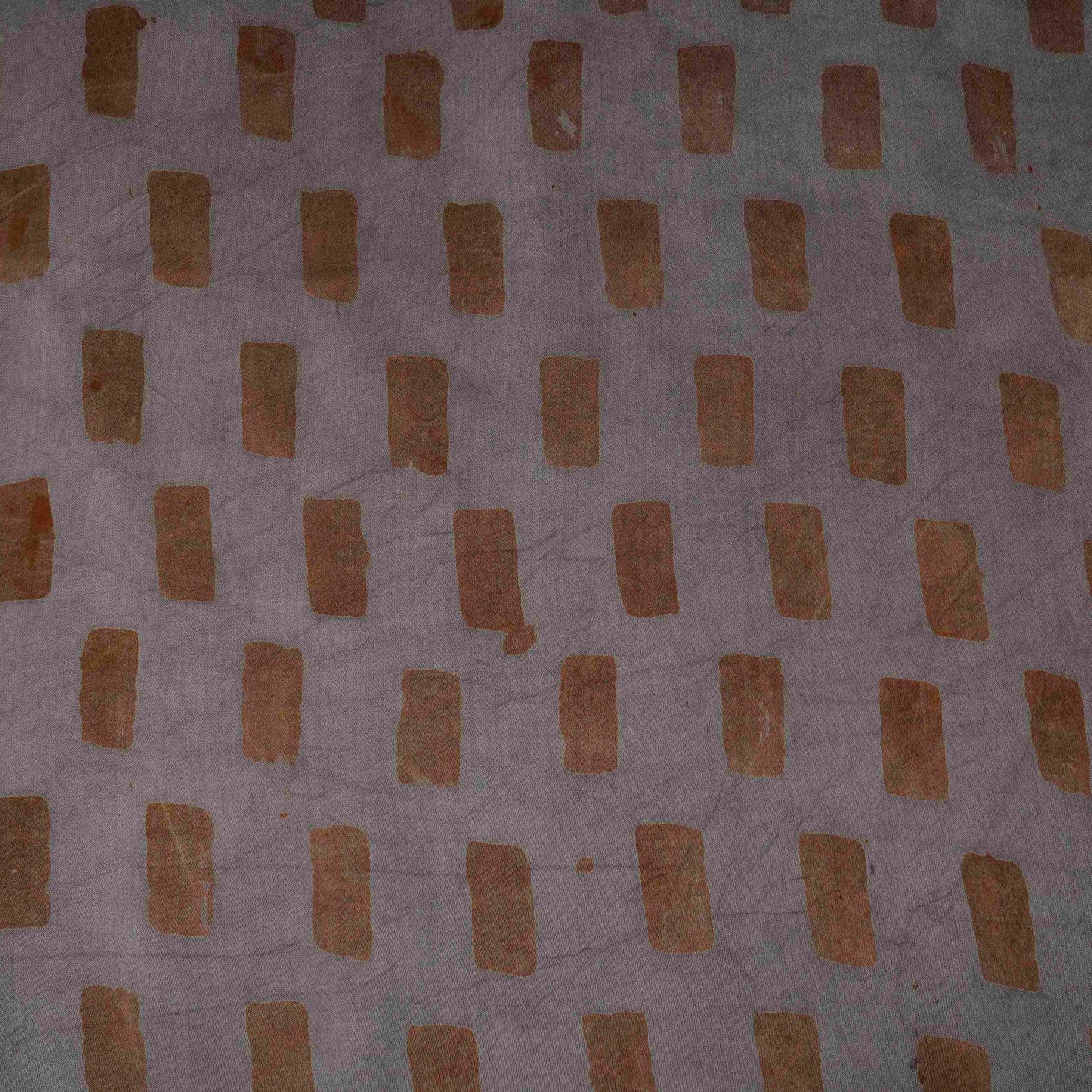 Grey Block Batik Print Modal Satin Fabric EEG-32478