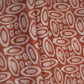 Rust Brown Circle Batik Print Modal Satin Fabric EEG-32475
