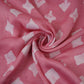 Pink Block Batik Print Modal Satin Fabric EEG-32481