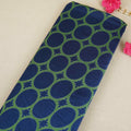 Blue Polka Dot Print Pure 70gm Chanderi Fabric SN-30547