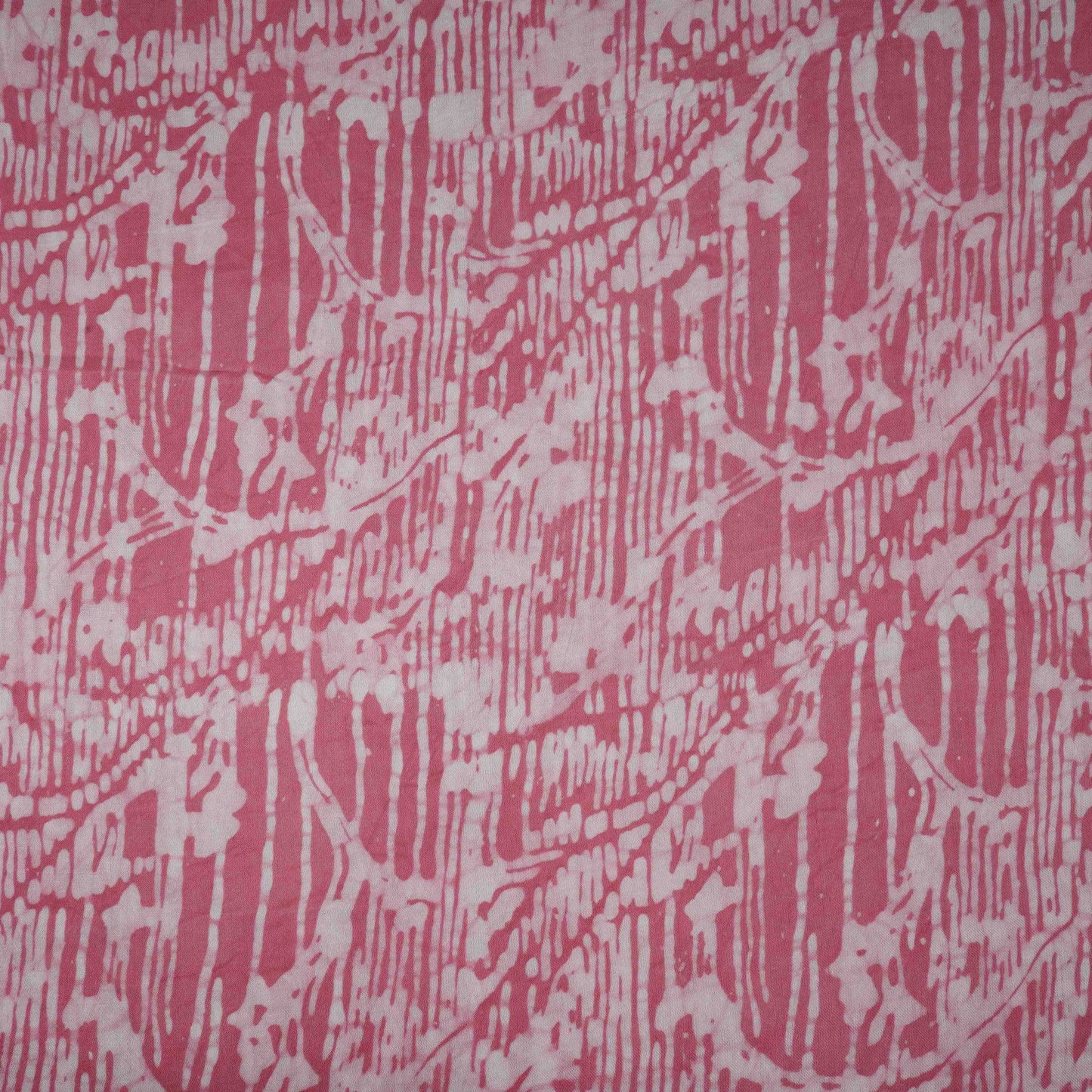 Pink Abstract Batik Print Modal Satin Fabric EEG-32467