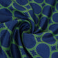 Blue Polka Dot Print Pure 70gm Chanderi Fabric SN-30547