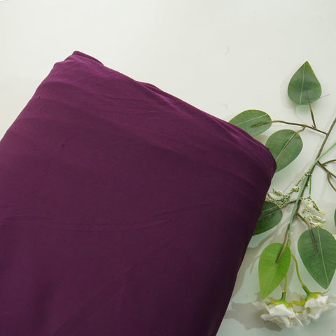 Dark Purple Solid Lycra Dyed Fabric 12985