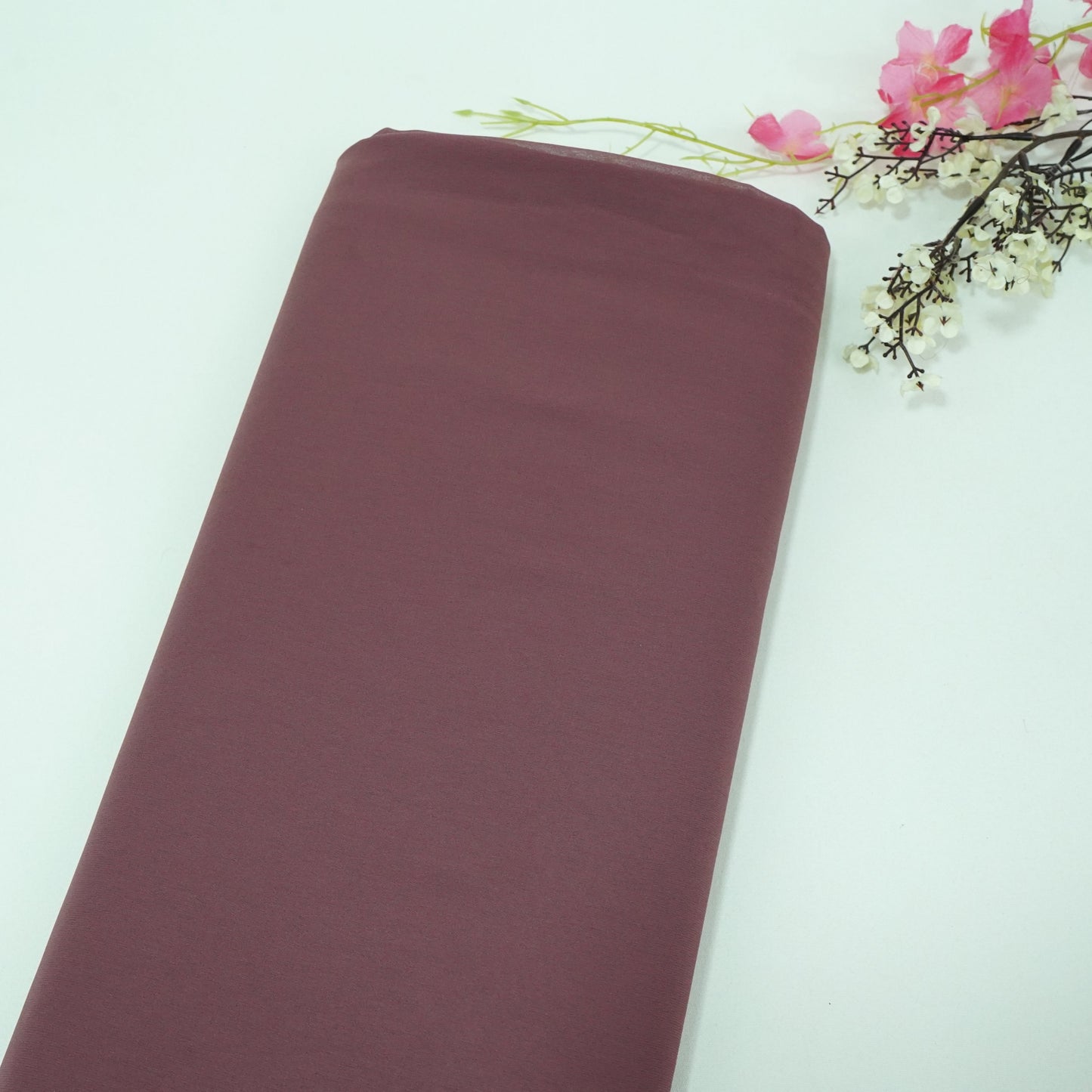 Onion Pink Solid Royal Georgette Fabric MKR-24
