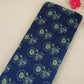 Blue Floral Print Pure 70gm Chanderi Fabric SN-30540